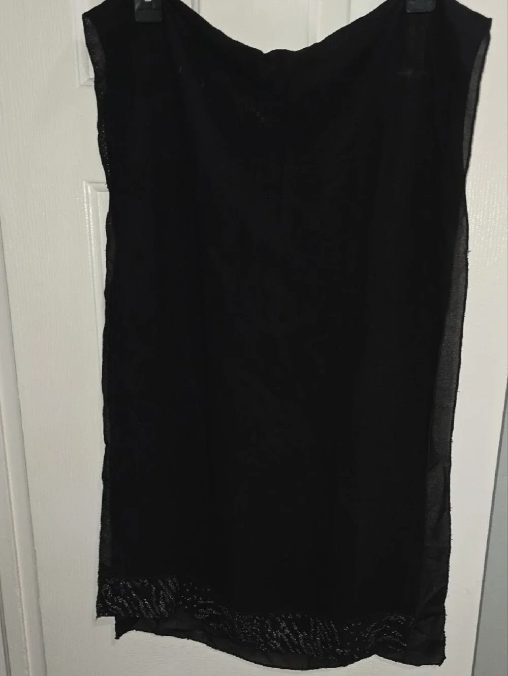 Classic Black Scarf with Embellishments